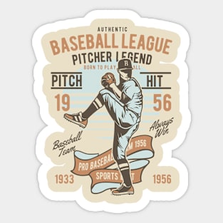 Baseball League Pitcher Legend Sticker